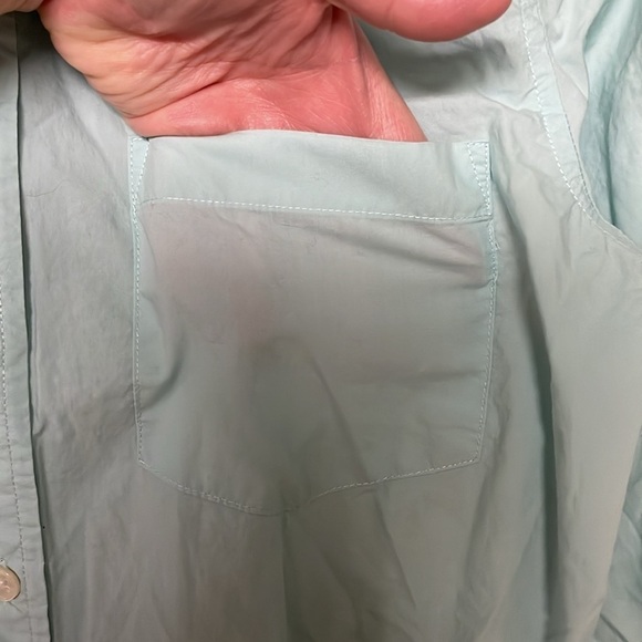 Banana Republic size medium teal button down shirt - Picture 2 of 6